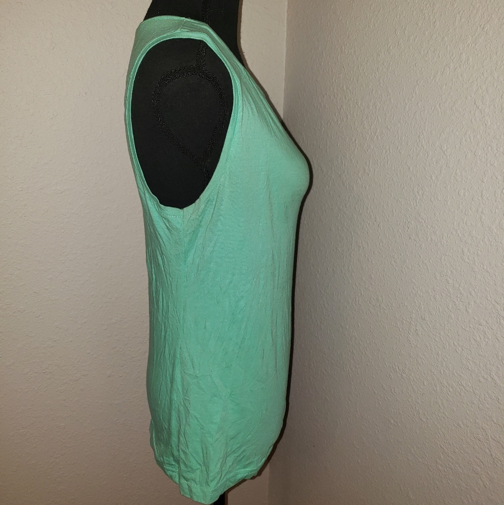 Ladies Stylish Mint Green Tank Top - Picture 6 of 7